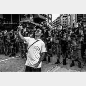 Selfie in protest in Hong Kong