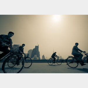 Commuters in Shanghai